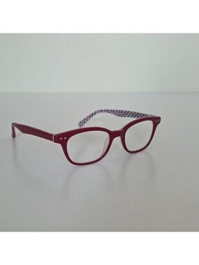 Kate Spade New York Magenta Pink Eyeglass Frames Book Print Text Core CA019 Boho